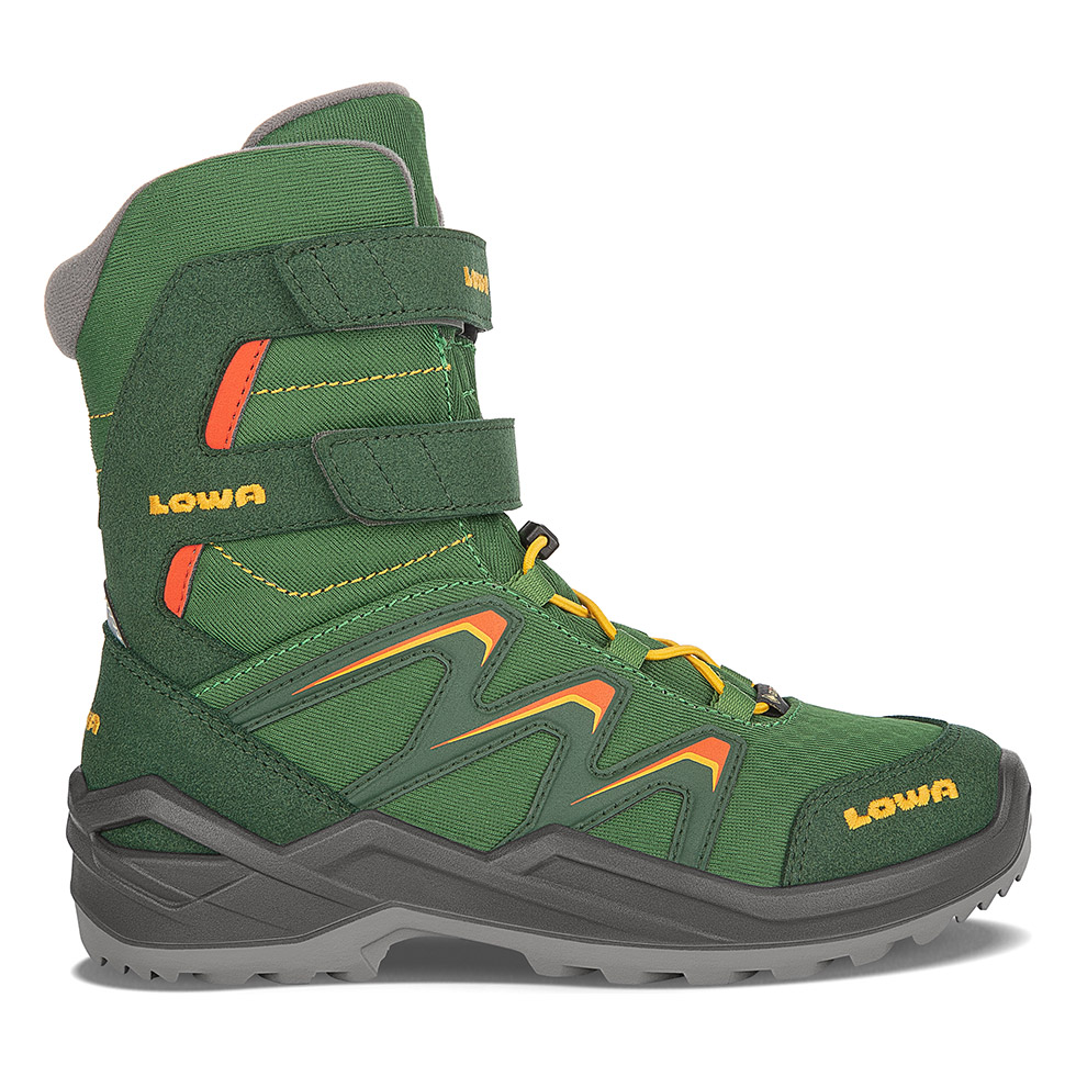 Scarponi Bambino Lowa Maddox Warm GTX Hi Verdi/Arancioni NVARTX-380